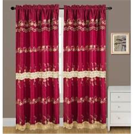 Palacedesigns Alisa Macrame 54 x 84 in. Rod Pocket Curtain Panel with Attached 18 in. Valance, Beige PA3173540